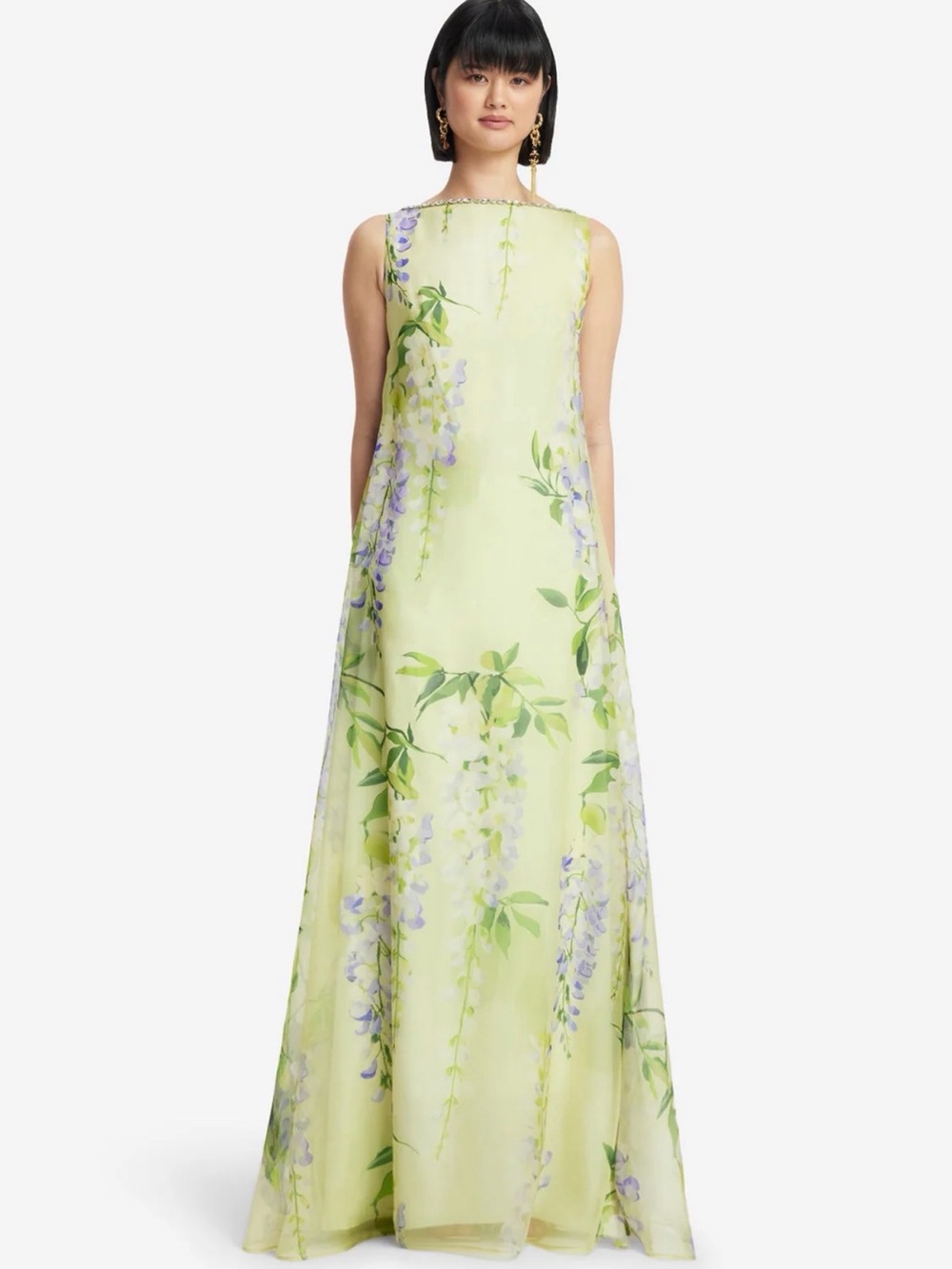 LEO LIN Yumei Silk Embellished Open Back Gown NWT – Size US 2 - Picture 3 of 10